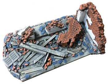 Destroyed Brick Building #1--3 in. H  x 9.5 in. L  x 5.5 in. W Destroyed Brick Building #1--3 in. H  x 9.5 in. L  x 5.5 in. W #37747