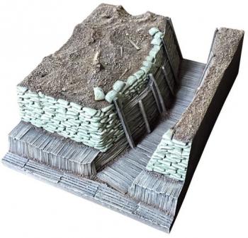 German Trench Section No. 5 Communication Trench--11 in. W x 13 in. D x 3.5 in. H German Trench Section No. 5 Communication Trench--11 in. W x 13 in. D x 3.5 in. H #37748