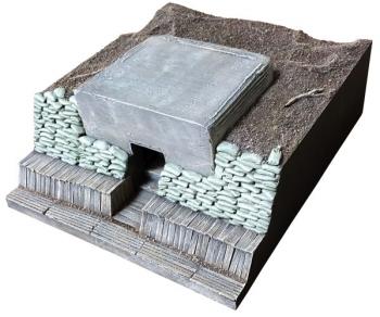 German Trench Section No. 6 Concrete Bunker--11 in. W x 13 in.D x 3.5 in. H--single piece German Trench Section No. 6 Concrete Bunker--11 in. W x 13 in.D x 3.5 in. H--single piece #37749
