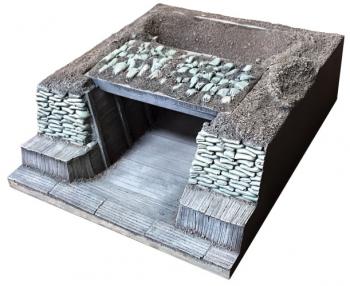 German Trench Section No. 4 Mortar Emplacement with Removable Cover--11 in. W x 13 in. D x 3.5 in. H--two piece set German Trench Section No. 4 Mortar Emplacement with Removable Cover--11 in. W x 13 in. D x 3.5 in. H--two piece set #37750