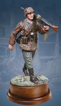 German  Panzergrenadier 1941 Walking with MG--single 120mm figure--RETIRED--LAST ONE!! German  Panzergrenadier 1941 Walking with MG--single 120mm figure--RETIRED--LAST ONE!! #37863