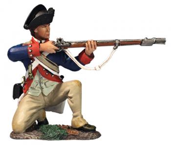 Image of Continental Line/1st American Regiment Kneeling Firing, 1777-87--single figure