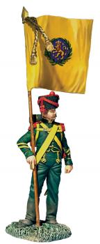 Image of Nassau Grenadier with Regimental Colour, 1815--single figure