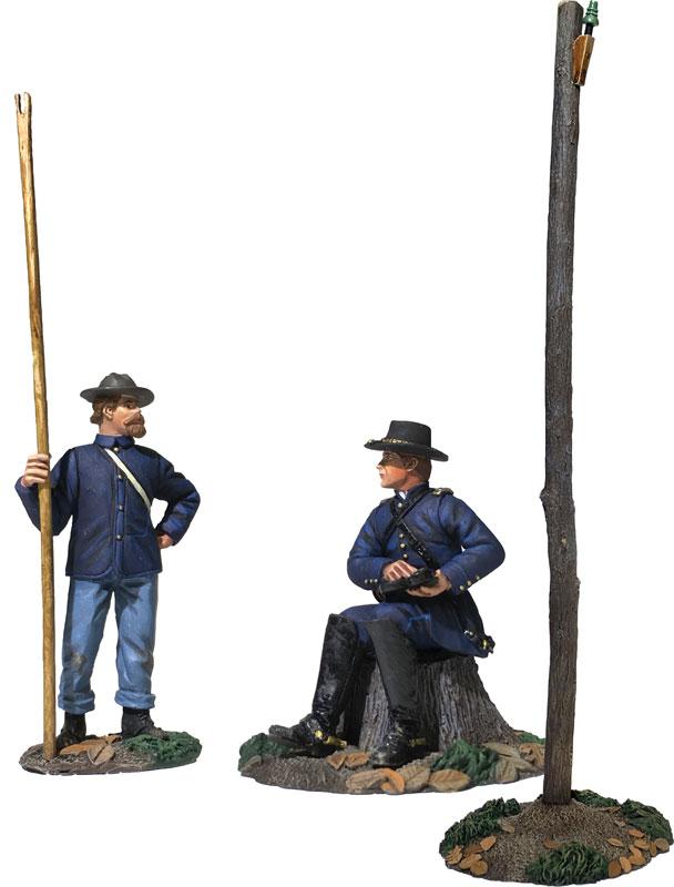 U.S. Telegraphy Corps Set No.1--two figures and telegraph pole #1