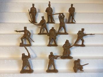 Japanese Soldiers, 1905- 12 Figures in Mustard Color--AWAITING RESTOCK. Japanese Soldiers, 1905- 12 Figures in Mustard Color--AWAITING RESTOCK. #38285