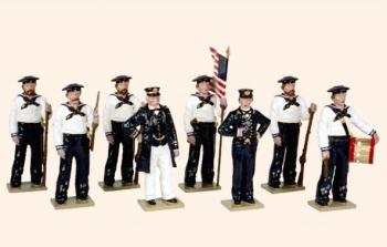 Image of The Union Navy at attention--8 Figures
