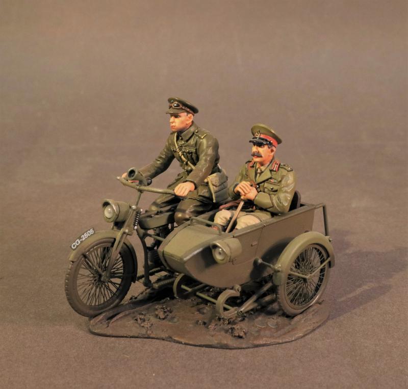 KU101 Wehrmacht Officer Riding a Motorcycle - The History Store