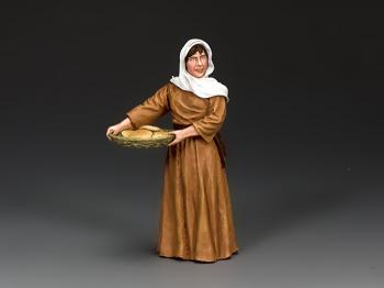 Image of Woman Carrying Bread--single figure
