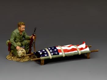 Image of Fallen Comrade--USMC figure and casualty figures--RETIRED--LAST ONE!!