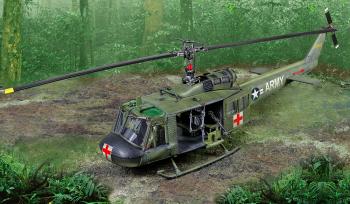 Image of Vietnam Huey UH-1 Medevac--RETIRED--LAST ONE !!