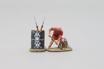 Image of Roman Legionnaire (30th Legion black shield) with Bucket--single figure--RETIRED--LAST FOUR!! Image of Roman Legionnaire (30th Legion black shield) with Bucket--single figure--RETIRED--LAST FOUR!!