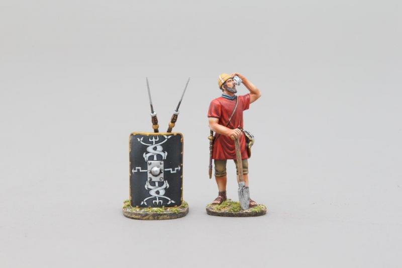 Roman Legionnaire (30th Legion black shield) Wiping Brow--single figure--RETIRED--LAST FOUR!! #3