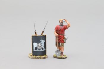 Image of Roman Legionnaire (9th Legion black shield) Wiping Brow--single figure--RETIRED---LAST THREE!!