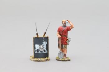 Image of Roman Legionnaire (9th Legion black shield) Wiping Brow--single figure--RETIRED---LAST THREE!! Image of Roman Legionnaire (9th Legion black shield) Wiping Brow--single figure--RETIRED---LAST THREE!!