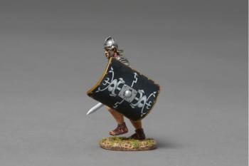 Charging Roman Legionnaire in Lorica Segmentata (30th Legion black shield)--single figure--RETIRED--LAST ONE!! #0