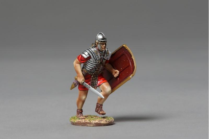Charging Roman Legionnaire in Lorica Segmentata (30th Legion black shield)--single figure--RETIRED--LAST ONE!! #2