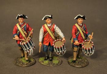 Image of Three Drummers, 60th (Royal American) Regiment of Foot, 13th September 1759, Battleof the Plains of Abraham--three figures--RETIRED--LAST ONE!!