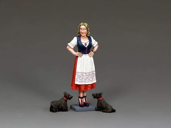 Eva Braun & Her Dogs--single figure and two dog figures #1