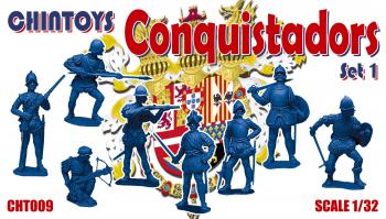 Conquistadors Set 1--eight plastic figures--THREE IN STOCK! #0