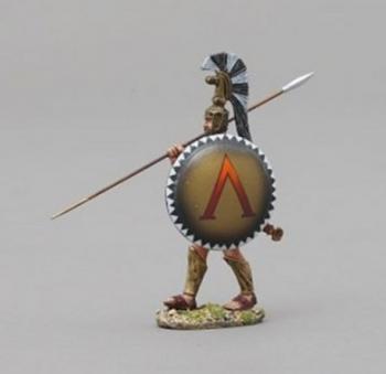 Image of Marching Spartan Hoplite with Lambda Shield--single figure--RETIRED--LAST ONE!!