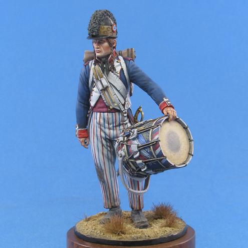 75mm Napoleonic French Revolutionary Drummer, 1796-1805--Unpainted Metal Figure Kit #4