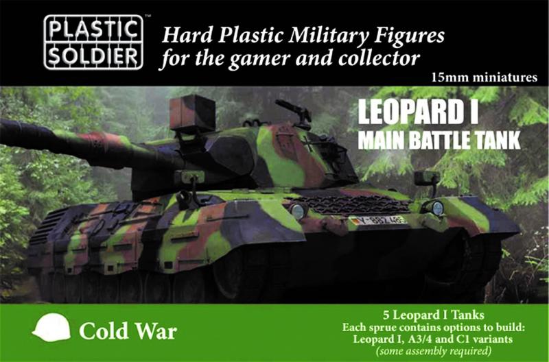 15mm Modern Cold War Leopard I Main Battle Tank (Black Box)--makes five plastic tanks--AWAITING RESTOCK. #1