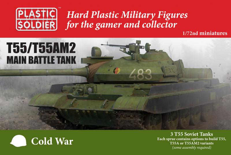 1/72nd (20mm) T55/T55AM2 Main Battle Tank--makes three plastic tanks #1
