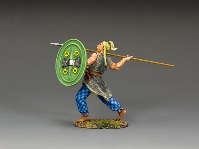 Barbarian Warrior Throwing Spear--single figure #1
