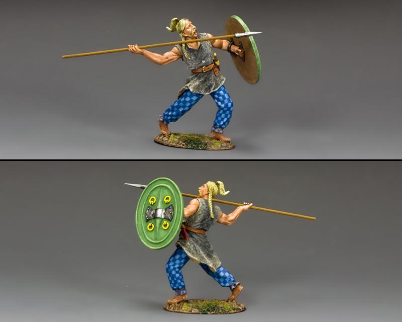 Barbarian Warrior Throwing Spear--single figure #2