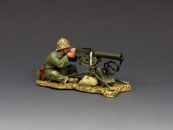 Image of Marine Machine Gunner--USMC figure with M1917 Browning Machine Gun