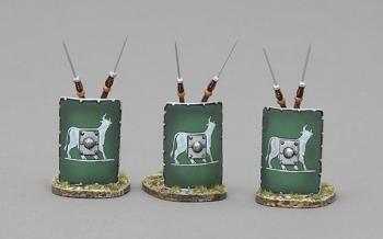 Image of Green 6th Legion Shield Set--three pieces--LAST ONE
