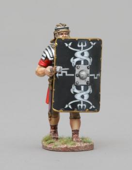 Image of Advancing Legionnaire Pilum Lowered (30th Legion Lightning Bolt Shield)--single figure--RETIRED--LAST ONE!! Image of Advancing Legionnaire Pilum Lowered (30th Legion Lightning Bolt Shield)--single figure--RETIRED--LAST ONE!!
