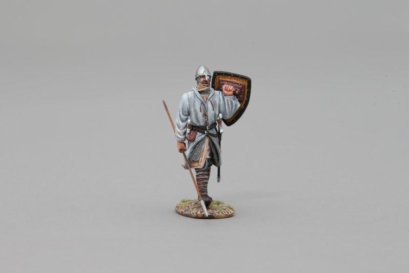 Marching Crusader #2 shielding head (white Templar shield with red cross of St George)--single figure--RETIRED -- LAST ONE!! #1