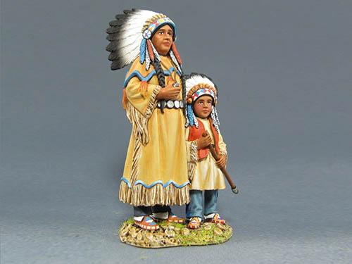 Sioux Woman and Child--two figures on single base #2
