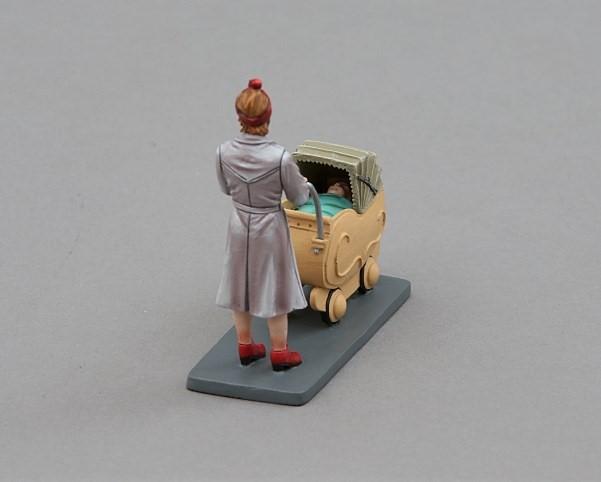 Lady with Pram on grey rectangular base--single figure--RETIRED--LAST ONE!! #3