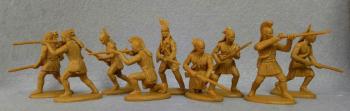 Image of American Woodland Indians (Tecumseh’s Uprising)--nine plastic figures (earth yellow)--AWAITING RESTOCK.