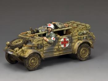 Ambulance Kubelwagen (Mid-Late War)--vehicle with German driver and casualty--RETIRED -- LAST TWO! Ambulance Kubelwagen (Mid-Late War)--vehicle with German driver and casualty--RETIRED -- LAST TWO! #39649