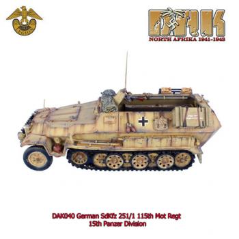 Image of German SdKfz 251/1 115th Mot Regt, 15th Panzer Division--RETIRED--LAST ONE!!