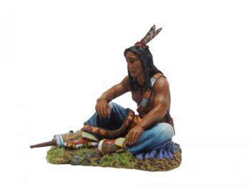 Sitting on the Ground--single seated Sioux Indian figure #4