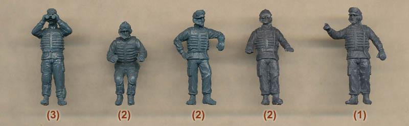Caesar Miniatures 1/72 Modern US Tank Crews with Armored Force # H103 
