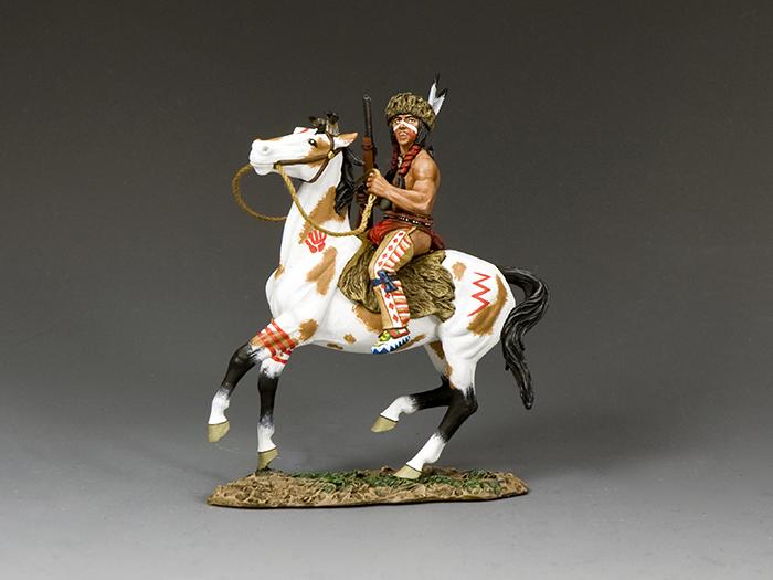 Lone Wolf--single mounted Cheyenne Dog Soldier Indian figure #1