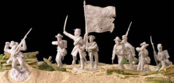 Image of Confederate Infantry Set #2--8 Poses in Grey SP -  retired