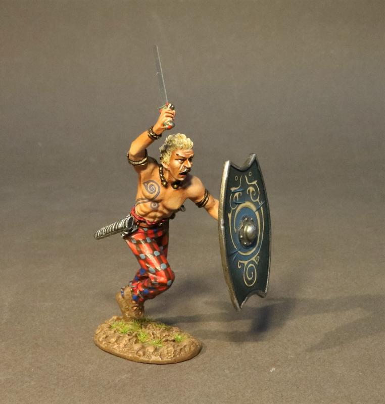 Iceni Warrior Charging (green shield), Armies and Enemies of Ancient Rome--single figure--RETIRED--LAST THREE!! #1