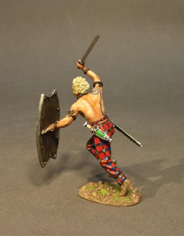Iceni Warrior Charging (green shield), Armies and Enemies of Ancient Rome--single figure--RETIRED--LAST THREE!! #2