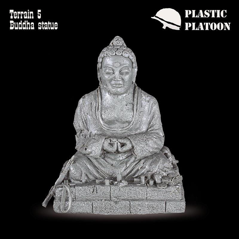 large plastic buddha statue