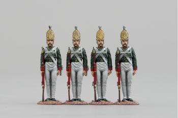 Four Pavlowski Grenadiers Stood at Attention (1812 Uniform)--four figures--RETIRED--LAST ONE!! #0