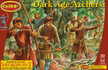 Image of Gripping Beast Plastic Dark Age Archers--30 unassembled Plastic Archers