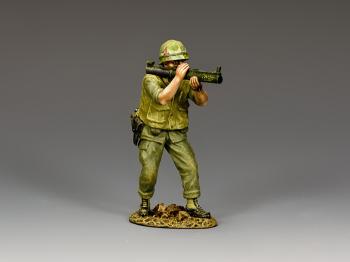 Image of Crouching Marine Firing M72 LAW--single USMC figure--RETIRED--LAST FOUR!!