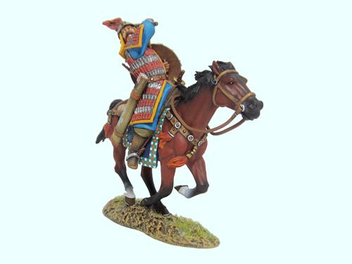 Armoured Mongol Swinging Mace--Turn around and Swing--single mounted figure #2