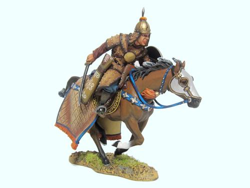 Armoured Mongol Chasing with Sword Pointing Down--single mounted figure #2